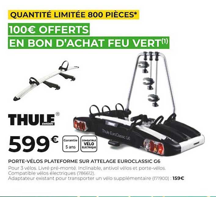 porte-vélos plateforme sur attelage euroclassic g6