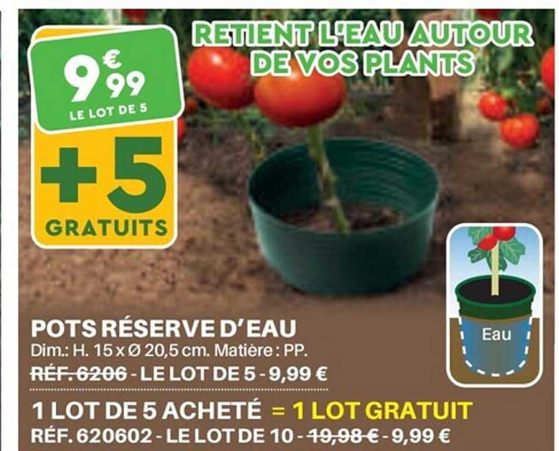 pots réserve d'eau
