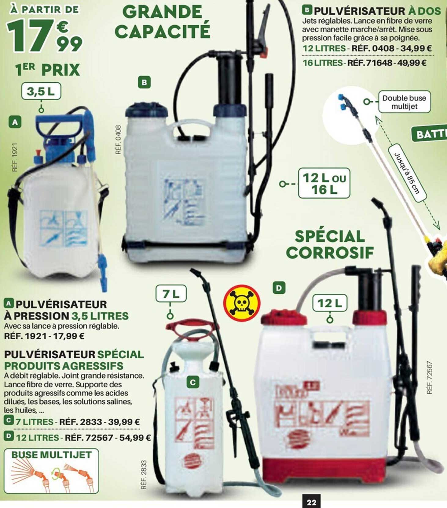 pulvérisateur à pression, pulvérisateur spécial produits agressifs