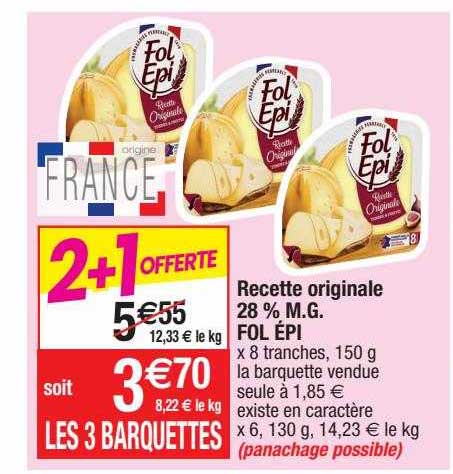 recette originale 28% m.g. fol épi