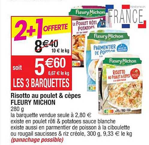 Risotto Au Poulet & Cèpes Fleury Michon