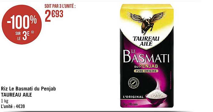 Riz Le Basmati Du Penjab Taureau Ailé