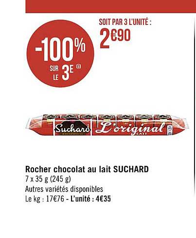 Rocher Chocolat Au Lait Suchard