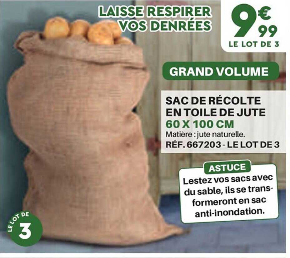 Sac De Récolte En Toile De Jute