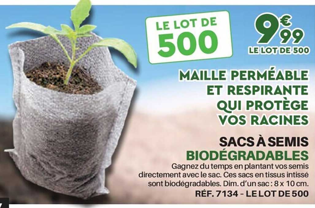 sacs à semis biodégradables