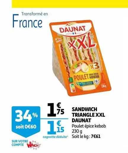 Sandwich Triangle Xxl Daunat