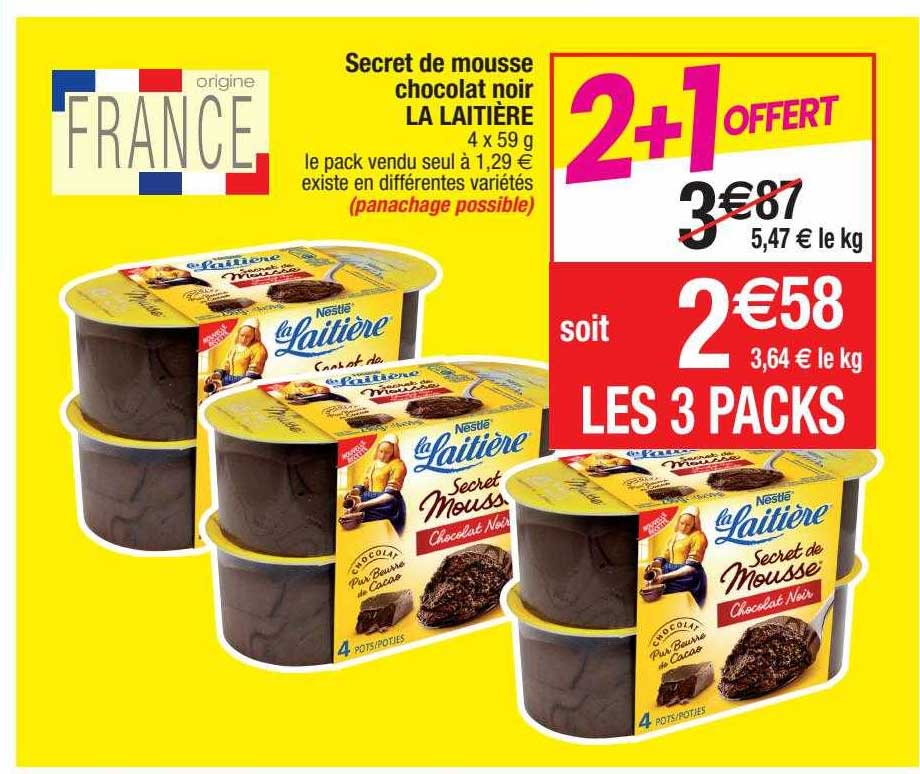 Secret De Mousse Chocolat Noir La Laitière