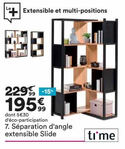 Séparation D'angle Extensible Slide Time