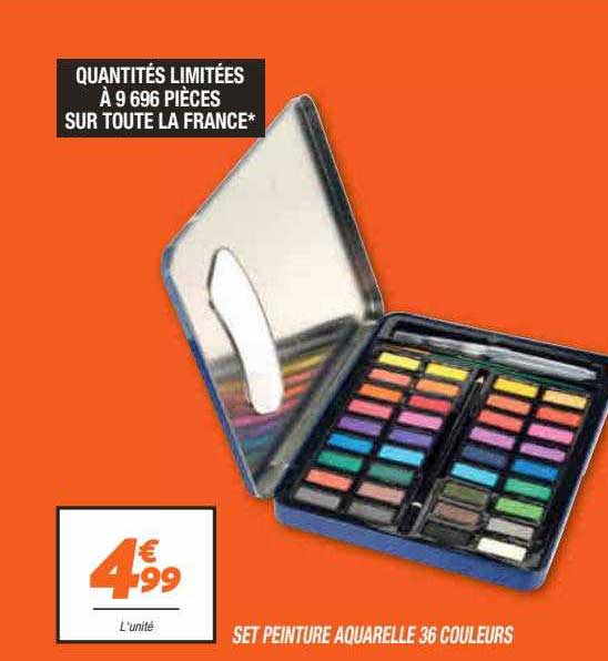 Set Peinture Aquarelle 36 Couleurs