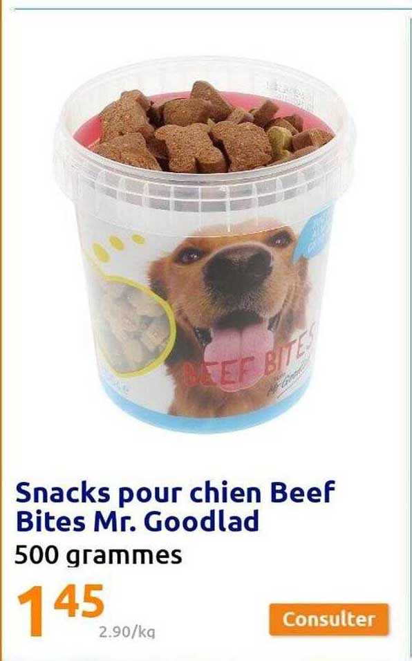 snacks pour chien beef bites mr. goodlad