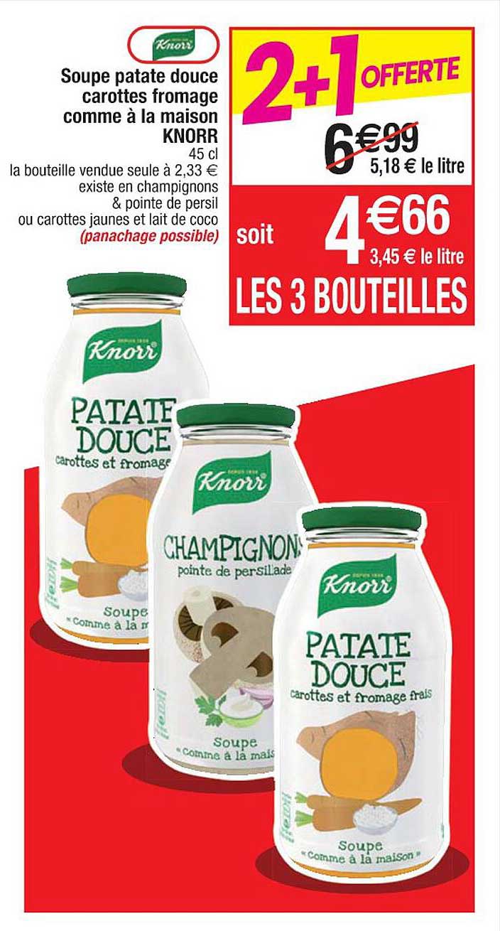 Soupe Patate Douce Carottes Fromage Comme à La Maison Knorr