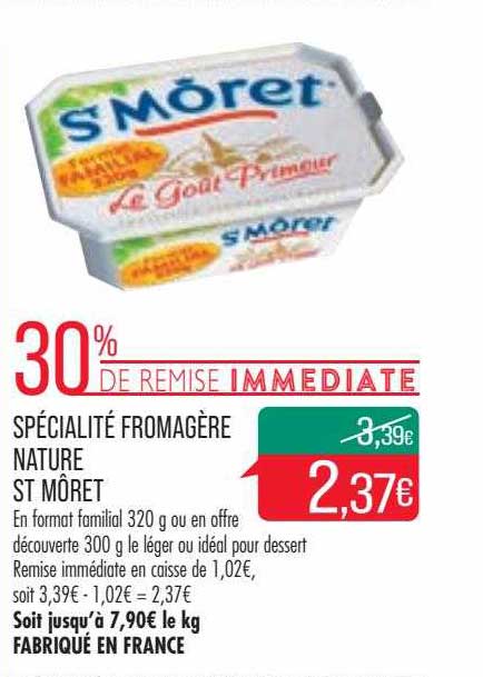 spécialité fromagère nature st môret