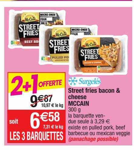 street fries bacon & cheese mc cain