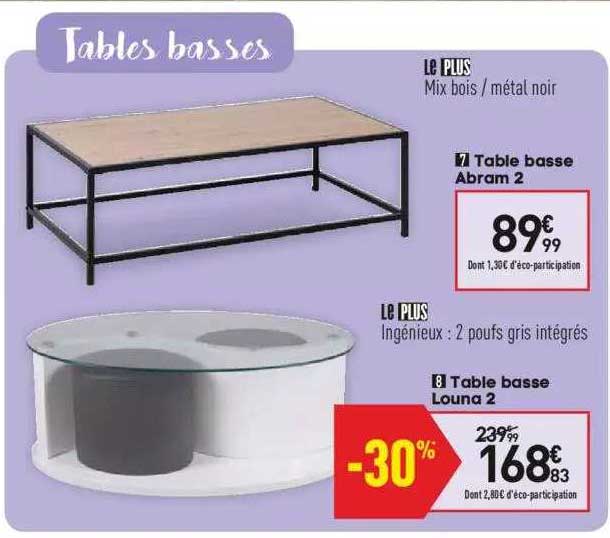 table basse abram 2, table basse louna 2
