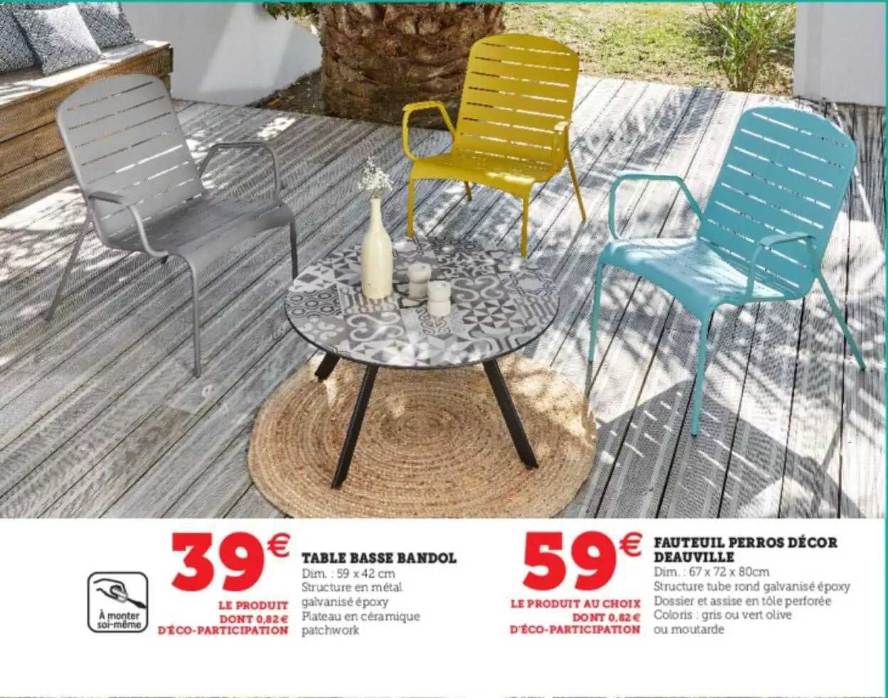 table basse bandol, fauteuil perros décor deauville