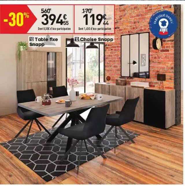 Table Fixe Snapp, Chaise Snapp