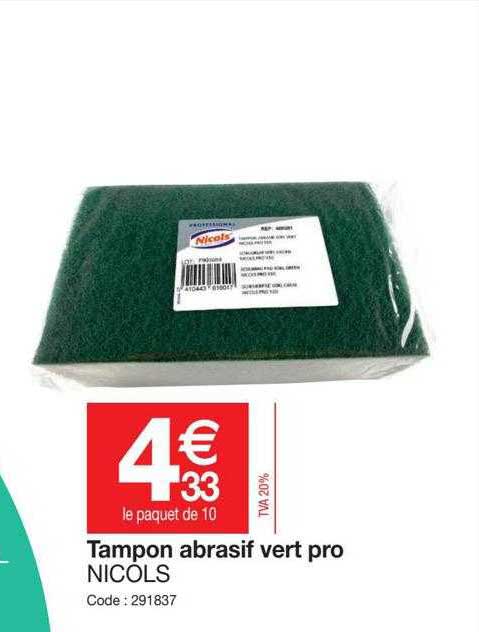 tampon abrasif vert pro nicols