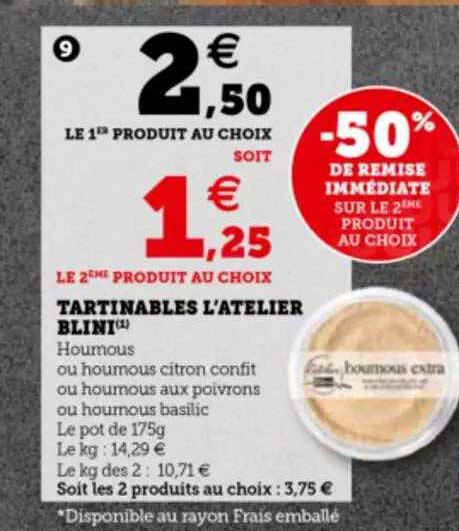 tartinables l'atelier blini