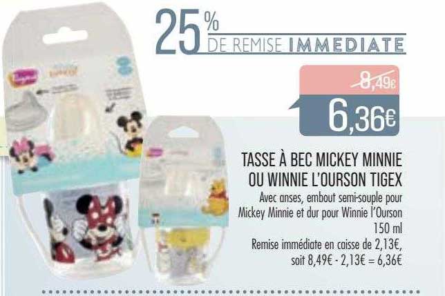 Tasse à Bec Mickey Minnie Ou Winnie L'ourson Tigex