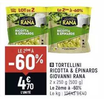 tortellini ricotta & épinards giovanni rana