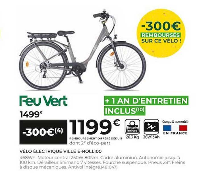 vélo électrique ville e-roll100