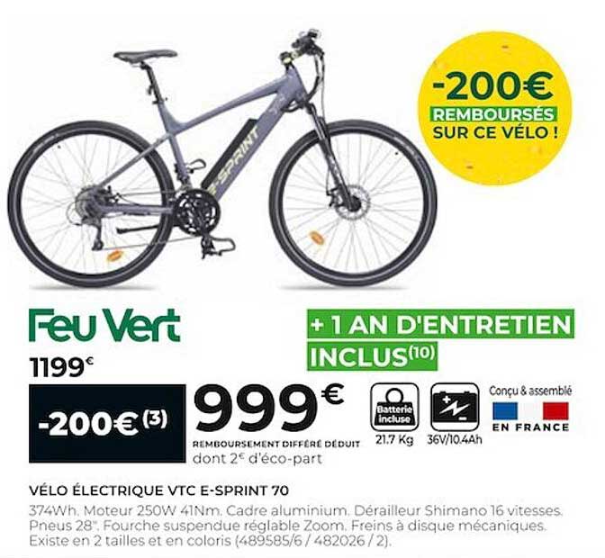 vélo électrique vtc e-sprint 70