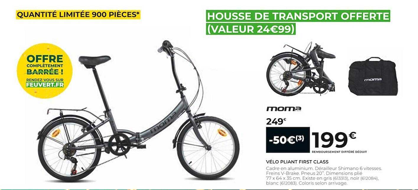 Vélo Pliant First Class, Housse De Transport Offerte