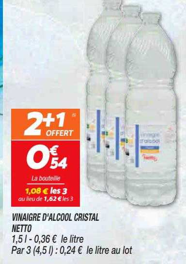 vinaigre d'alcool cristal netto