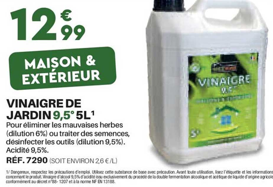vinaigre de jardin 9,5° 5l