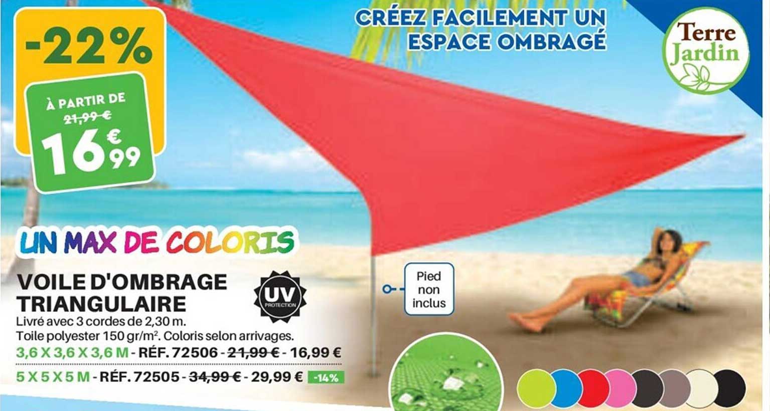 voile d'ombrage triangulaire