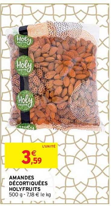 amandes décortiquées holy fruits