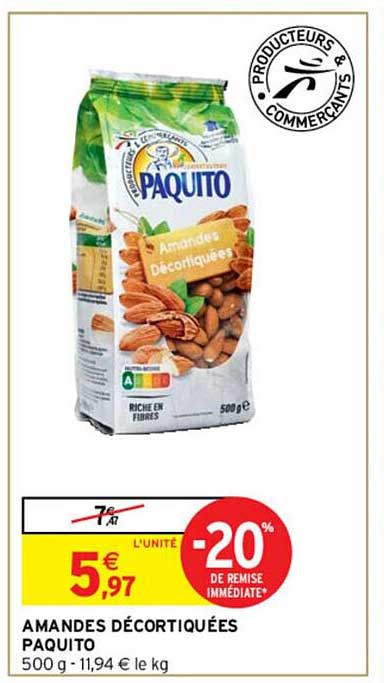 Amandes Décortiquées Paquito