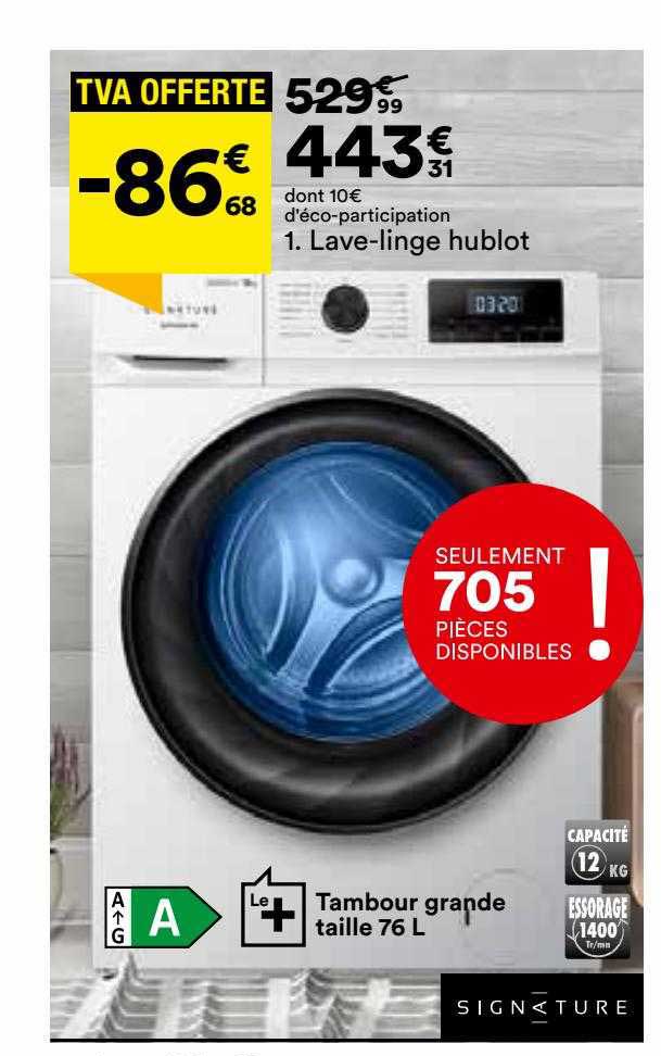 lave-linge hublot signature