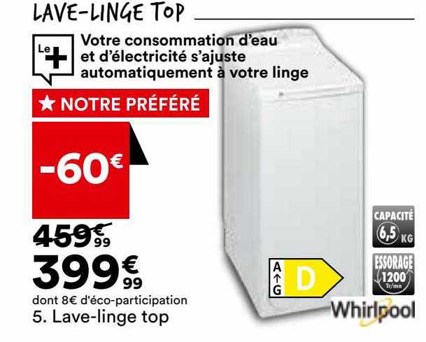 lave-linge top whirlpool