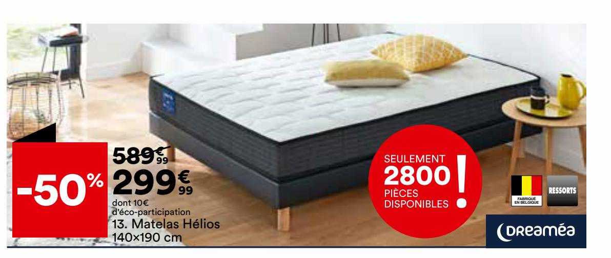 Matelas Hélios 140 X 190 Cm Dreaméa