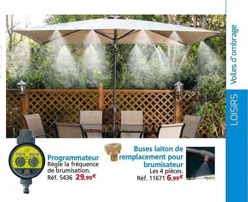 programmateur, buses laiton de remplacement pour brumisateur