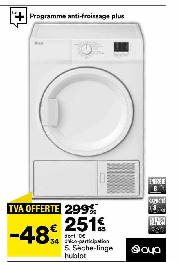 sèche-linge hublot aya