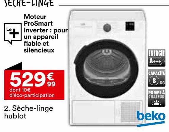 sèche-linge hublot beko