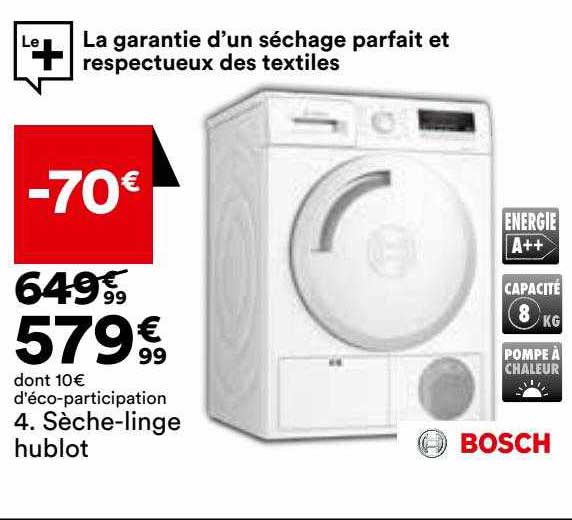 sèche-linge hublot bosch