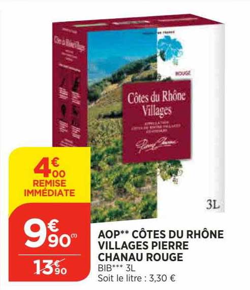 aop côtes du rhône villages pierre chanau rouge