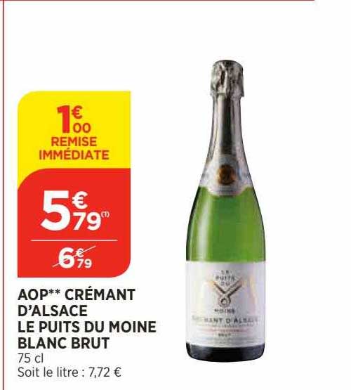 aop crémant d'alsace le puits du moine blanc brut