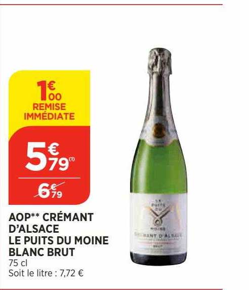 aop crémant d'alsace le puits du moine blanc brut