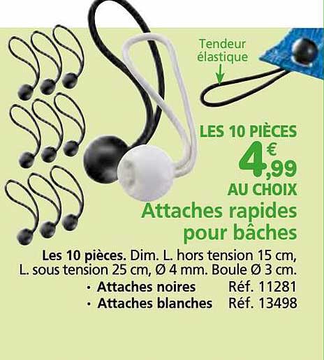 attaches rapides pour bâches
