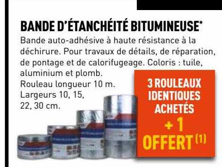 bande d'étanchéité bitumineuse