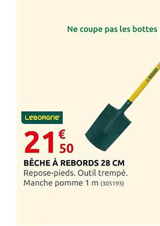 bêche à rebords 28 cm leborgne