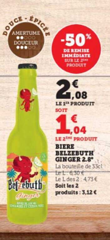 Bière Belzebuth Ginger 2,8°