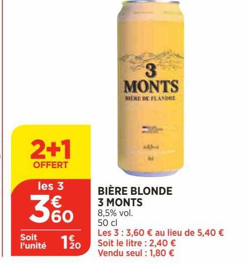 bière blonde 3 monts