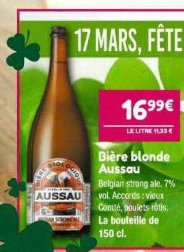 bière blonde aussau