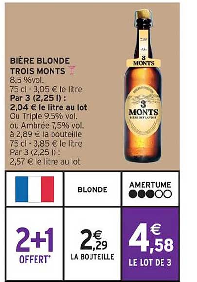bière blonde trois monts