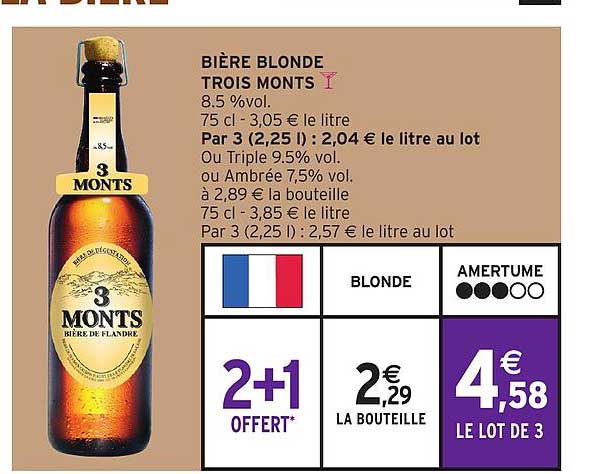 bière blonde trois monts